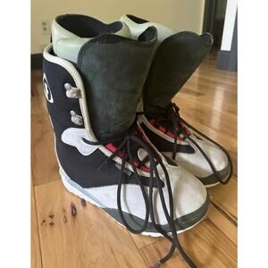 90’s Vintage Burton Freestyle Snowboard Boots Men's size 9 Gray and White